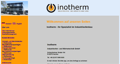 Desktop Screenshot of inotherm-gmbh.de