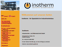 Tablet Screenshot of inotherm-gmbh.de